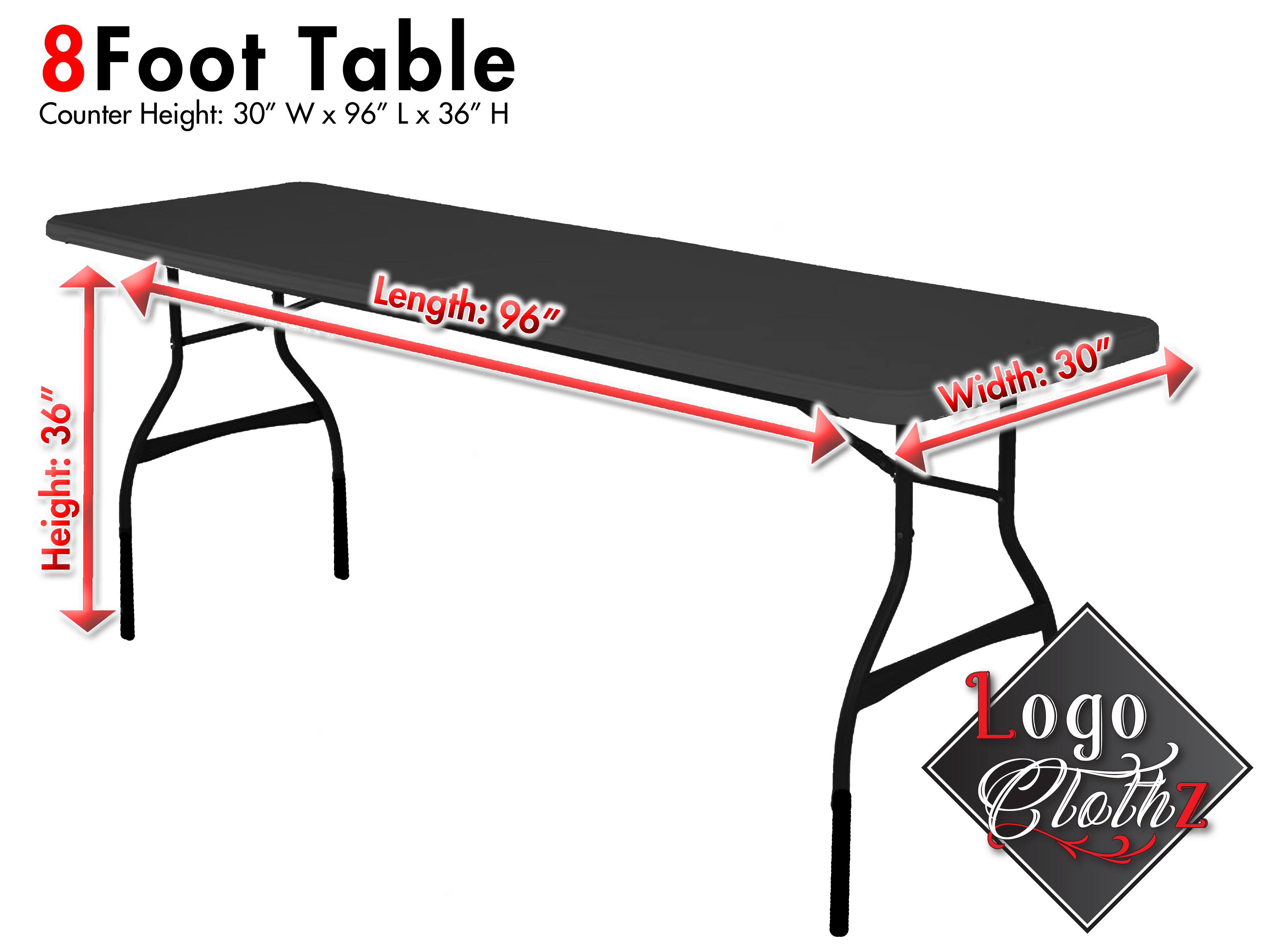 36 inch tall fitted table cover example